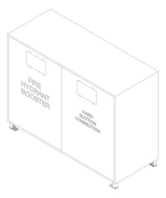 3D Documentation Image of Cabinet Booster Galvin StorzSuctionRiser
