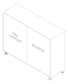3D Documentation Image of Cabinet FireHydrant Galvin Booster 60cmDeep