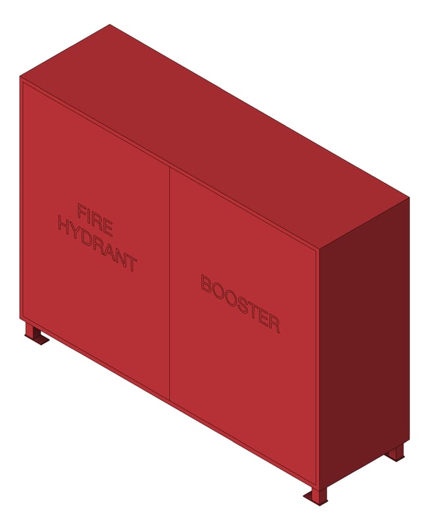 Cabinet FireHydrant Galvin Booster 60cmDeep