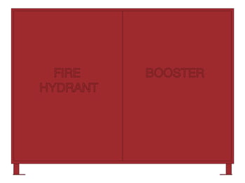 Front Image of Cabinet FireHydrant Galvin Booster 60cmDeep
