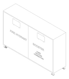 3D Documentation Image of Cabinet FireHydrant Galvin Booster StorzSuctionRiser 240cmLong