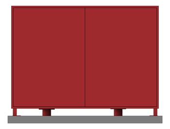 Front Image of DualBooster Hydrant Galvin Cabinet 100mmPipe