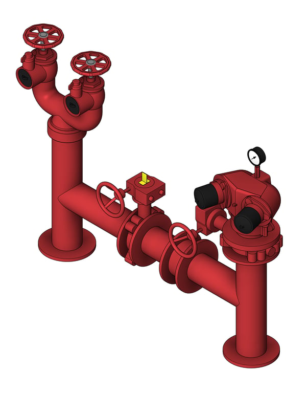 DualBooster Hydrant Galvin Pipeset 100mmPipe WAandNT