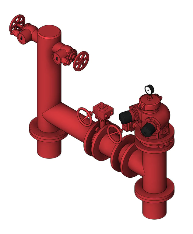 DualBooster Hydrant Galvin Pipeset 150mm WAandNT