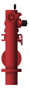 Left Image of DualBooster Hydrant Galvin Pipeset 150mm WAandNT
