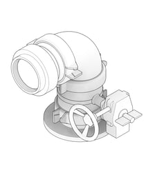 3D Documentation Image of SuctionRiser FireHydrant Galvin 150mmPipe 125Storz