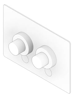 3D Documentation Image of FlushPlate Wall GalvinEngineering VandalResistant Dual