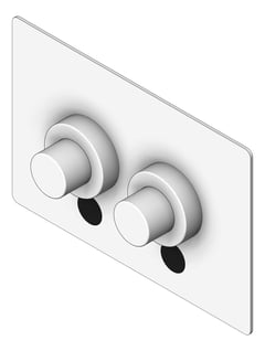 3D Shaded Image of FlushPlate Wall GalvinEngineering VandalResistant Dual