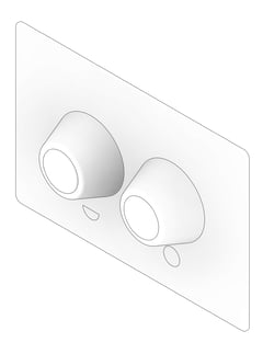 3D Documentation Image of FlushPlate Wall Galvin GalvinCare LigatureResistant