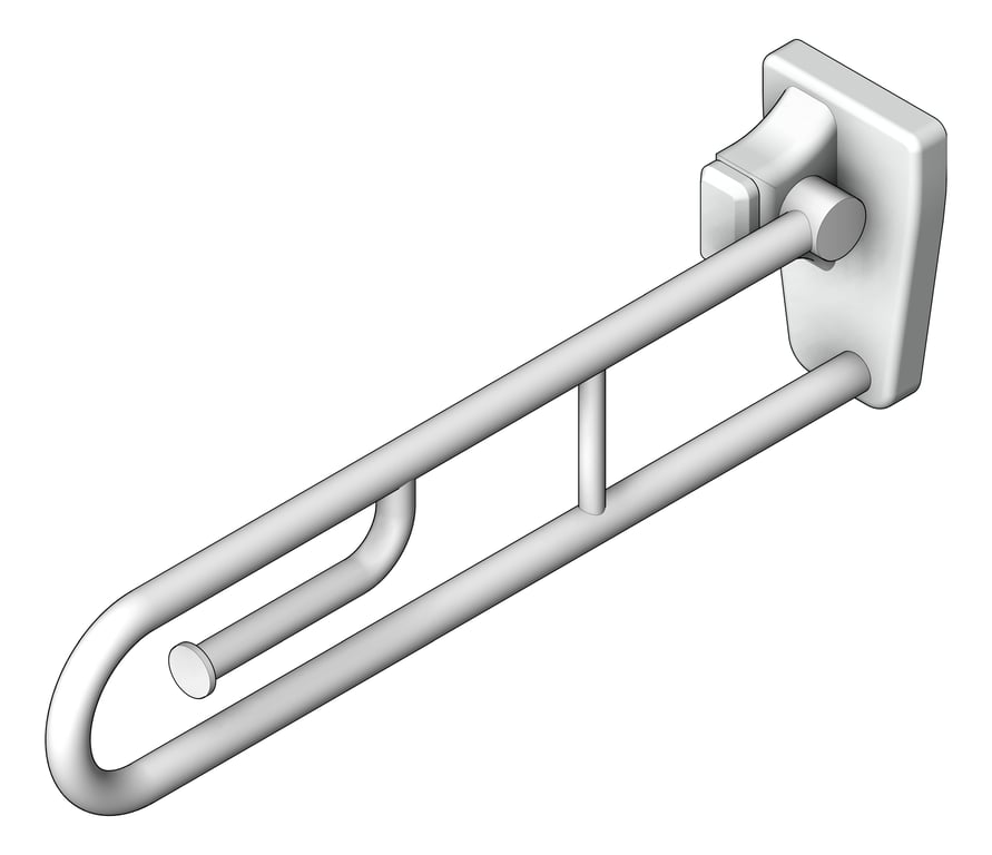 Image of GrabRail Wall GalvinEngineering GalvinAssist FoldDown ToiletRollHolder Left