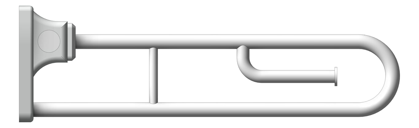 Left Image of GrabRail Wall GalvinEngineering GalvinAssist FoldDown ToiletRollHolder Left