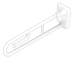 3D Documentation Image of GrabRail Wall GalvinEngineering GalvinAssist FoldDown ToiletRollHolder Right
