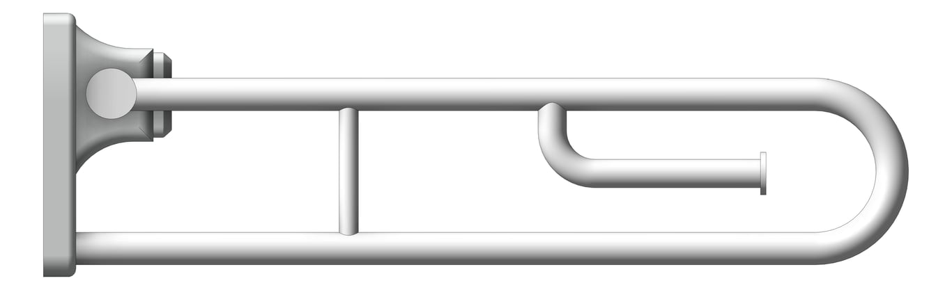 Left Image of GrabRail Wall GalvinEngineering GalvinAssist FoldDown ToiletRollHolder Right
