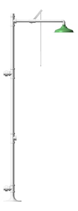 Left Image of Shower SafetyWashStation GalvinEngineering GalvinSafeAxion PullRod FreeStanding