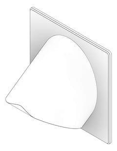 3D Documentation Image of Shower Wall GalvinEngineering GalvinCare LeadSafe LigatureResistant BoltingPlate