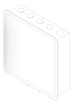 3D Documentation Image of Cabinet Wall GalvinEngineering CliniMix LeadSafe TMV1500