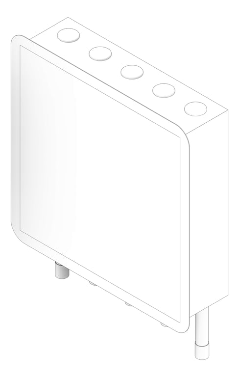 3D Documentation Image of Cabinet Wall GalvinEngineering CliniMix LeadSafe TMV ColdHotBypass