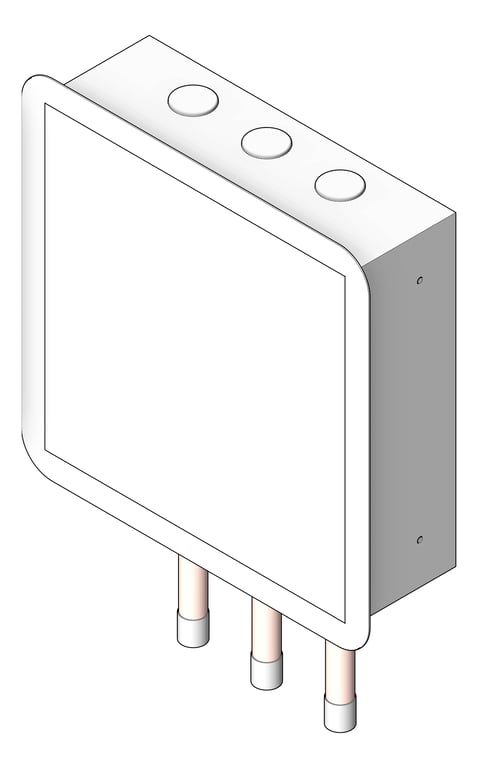 3D Shaded Image of Cabinet Wall GalvinEngineering CliniMix LeadSafe UniversalDoor