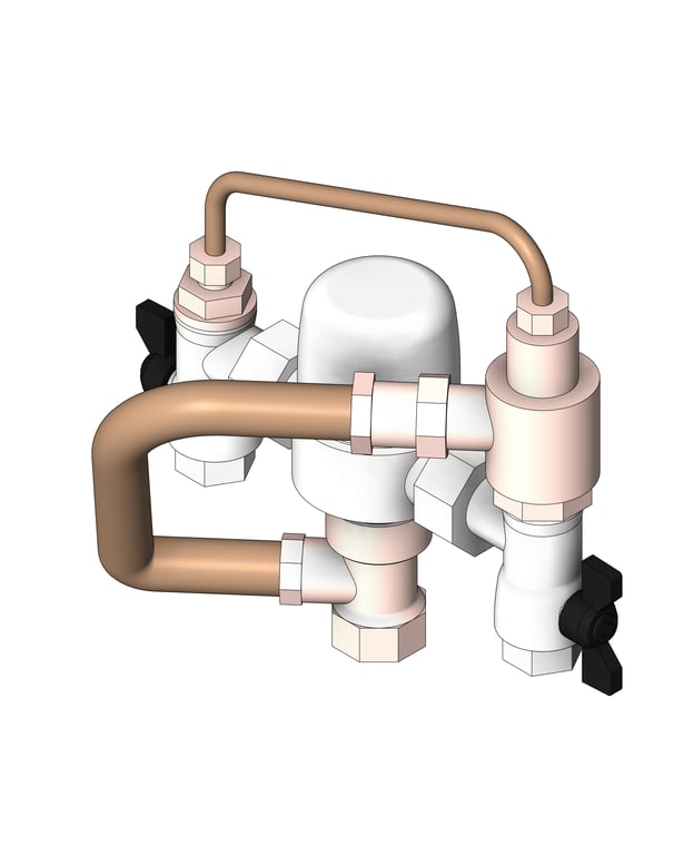 MixerTap Shower Galvin CliniMix Emergency TMV