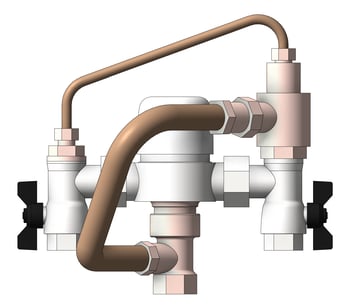 Front Image of MixerTap Shower Galvin CliniMix Emergency TMV