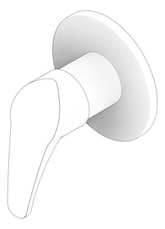 3D Documentation Image of MixerTap Shower GalvinEngineering CliniLever Hospital Wall