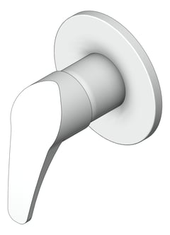 3D Shaded Image of MixerTap Shower GalvinEngineering CliniLever Hospital Wall