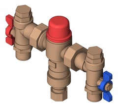 3D Shaded Image of MixerTap Wall GalvinEngineering CliniMix LeadSafe