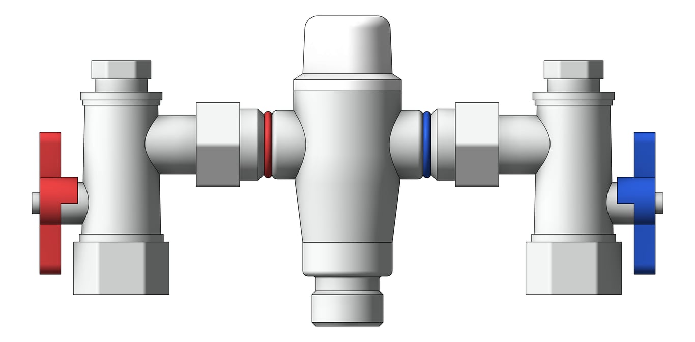 Front Image of MixerTap Wall GalvinEngineering CliniMix LeadSafe TMV2000