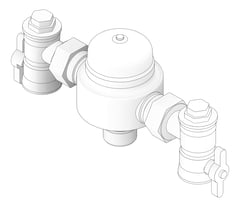 3D Documentation Image of MixerTap Wall GalvinEngineering CliniMix LeadSafe TMV2500