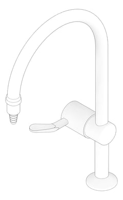 3D Documentation Image of Mixer Hob GalvinEngineering GalvinLab Laboratory Fixed LeverHandle Left