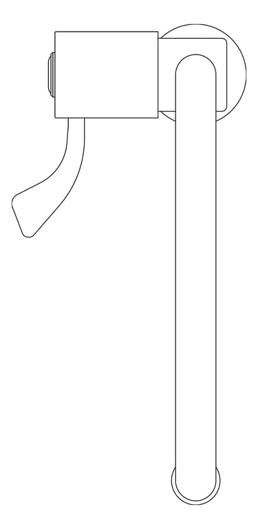 Plan Image of Mixer Hob GalvinEngineering GalvinLab Laboratory Fixed LeverHandle Left