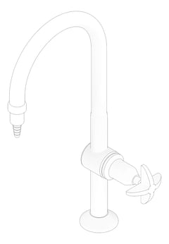 3D Documentation Image of Mixer Hob GalvinEngineering GalvinLab Laboratory Fixed VandalResistant