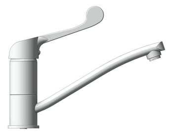 Left Image of Mixer Sink GalvinEngineering CliniLever Hospital Accessible