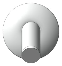 Front Image of Spout Wall GalvinEngineering GalvinCare Fixed Angled 130mm