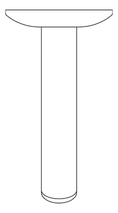 Plan Image of Spout Wall GalvinEngineering GalvinCare Fixed Angled 130mm