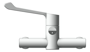 Front Image of TapSet Basin GalvinEngineering CliniMix LeadSafe Wall ThermostaticProgressive