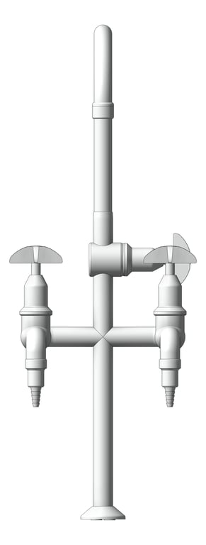 Front Image of TapSet Hob GalvinEngineering GalvinLab Laboratory Swivel 3Way