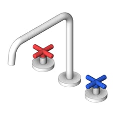3D Shaded Image of TapSet Sink Galvin GalvinAssist LeadSafe Cross Swivel