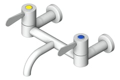 3D Shaded Image of TapSet Wall GalvinEngineering CliniLever Hospital Type56