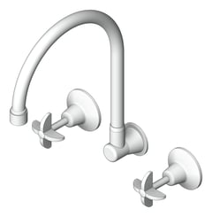 3D Shaded Image of TapSet Wall GalvinEngineering LeadSafe Sink VandalResistant