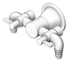 3D Shaded Image of Turret Laboratory GalvinEngineering GalvinLab Gas RightAngle 2Way