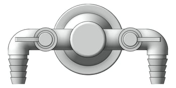 Front Image of Turret Laboratory GalvinEngineering GalvinLab Gas RightAngle 2Way