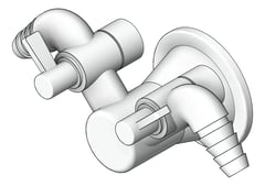 3D Shaded Image of Turret Laboratory GalvinEngineering GalvinLab Gas RightAngle