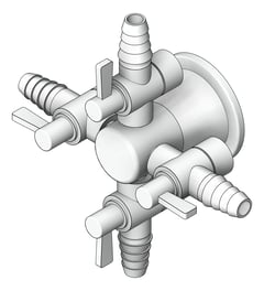 3D Shaded Image of Turret Laboratory GalvinEngineering GalvinLab Gas Straight