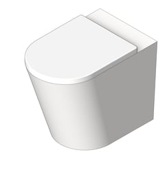 3D Shaded Image of ToiletPan WallFaced Galvin GalvinAssist Ambulant Rimless