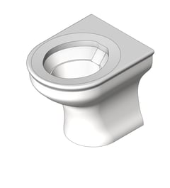 3D Shaded Image of ToiletPan WallFaced Galvin Wallgate LigatureResistant