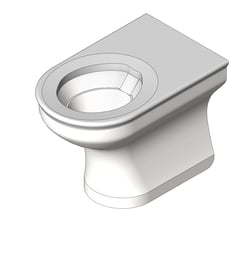 3D Shaded Image of ToiletPan WallFaced Galvin Wallgate LigatureResistant Ambulant Coved