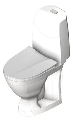 3D Shaded Image of ToiletSuite WallFaced GalvinEngineering IfoSign DoubleFlap