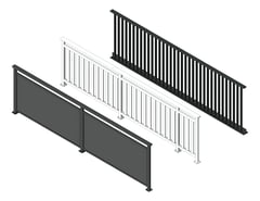 3D Shaded Image of Balustrade Railing GlassOutlet