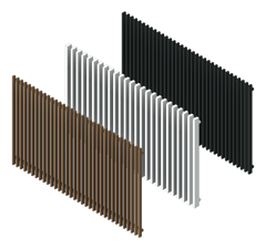 3D Shaded Image of Batten Railing GlassOutlet